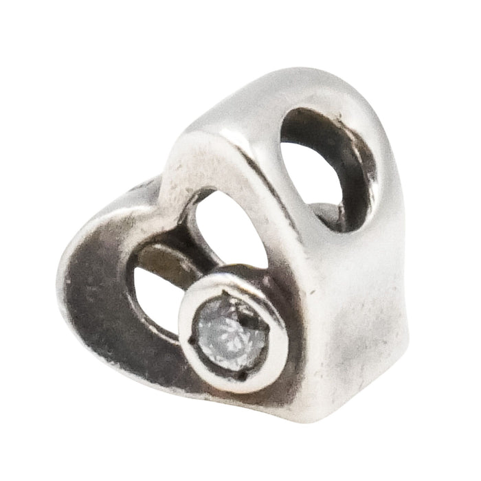 Chamilia Jeweled Heart Sterling Silver Charm JA-14