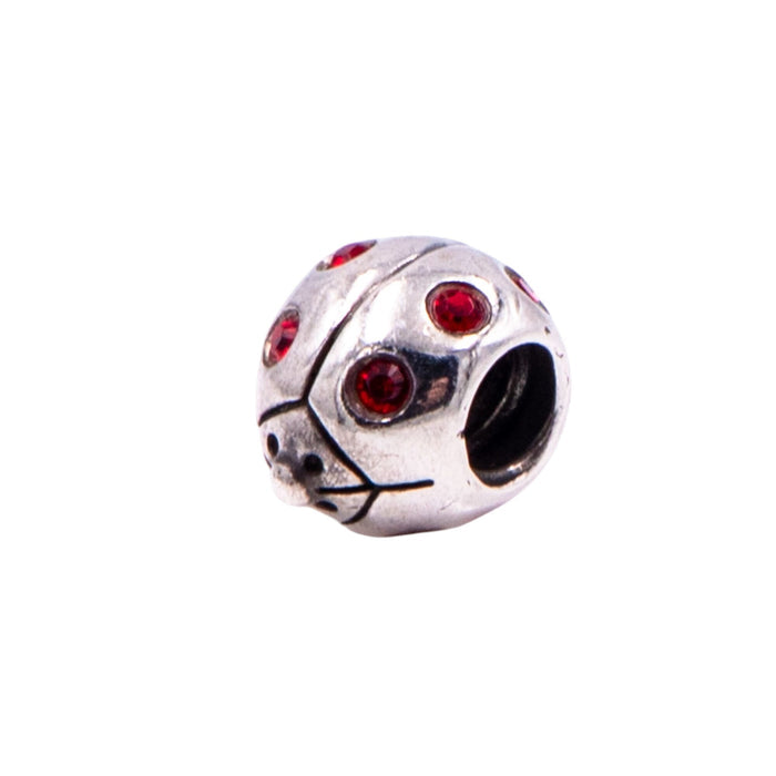 Chamilia Ladybug Sterling Silver Red Swarovski Crystal Charm Bead