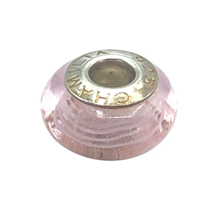 Chamilia Light Pink Swirl Sterling Silver Murano Glass Charm