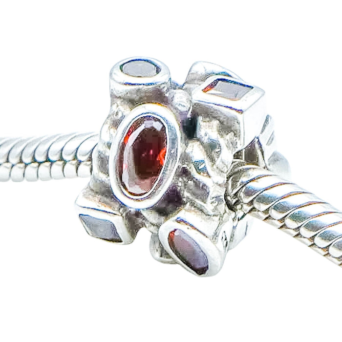 Chamilia Marquis Sterling Silver Charm Brown Swarovski Crystal Bead Elegant Accent