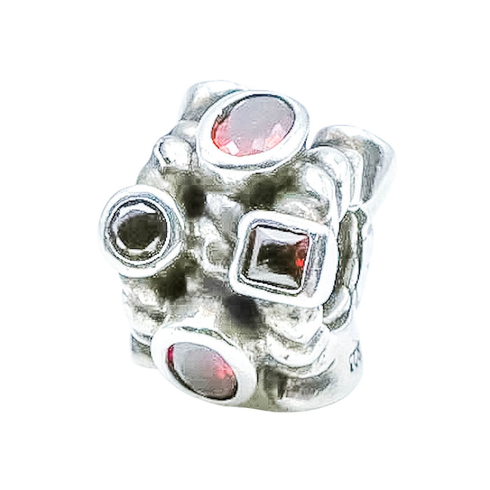 Chamilia Marquis Sterling Silver Charm Brown Swarovski Crystal Bead Elegant Accent