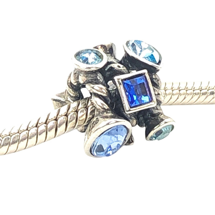 Chamilia Marquise Blue Swarovski Crystal Sterling Silver Charm Bead