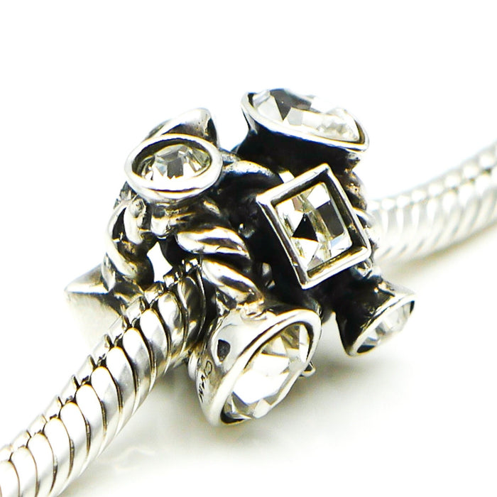CHAMILIA Marquise Clear Swarovski Crystal Sterling Silver Charm