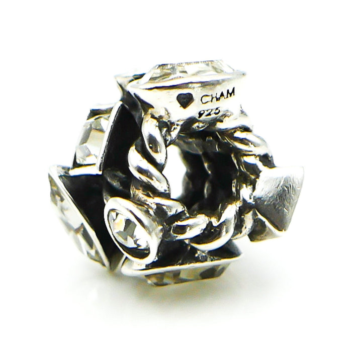 CHAMILIA Marquise Clear Swarovski Crystal Sterling Silver Charm