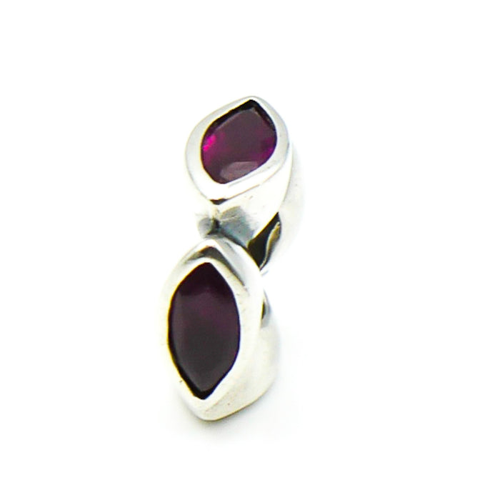 CHAMILIA Midtown Marquise Sterling Silver Charm With Fuchsia Cubic Zirconia
