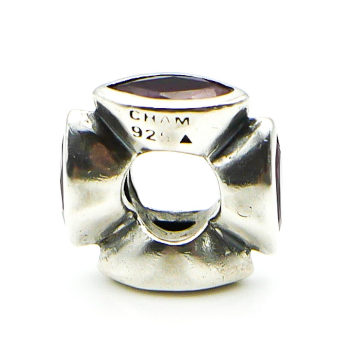 CHAMILIA Midtown Marquise Sterling Silver Charm With Fuchsia Cubic Zirconia