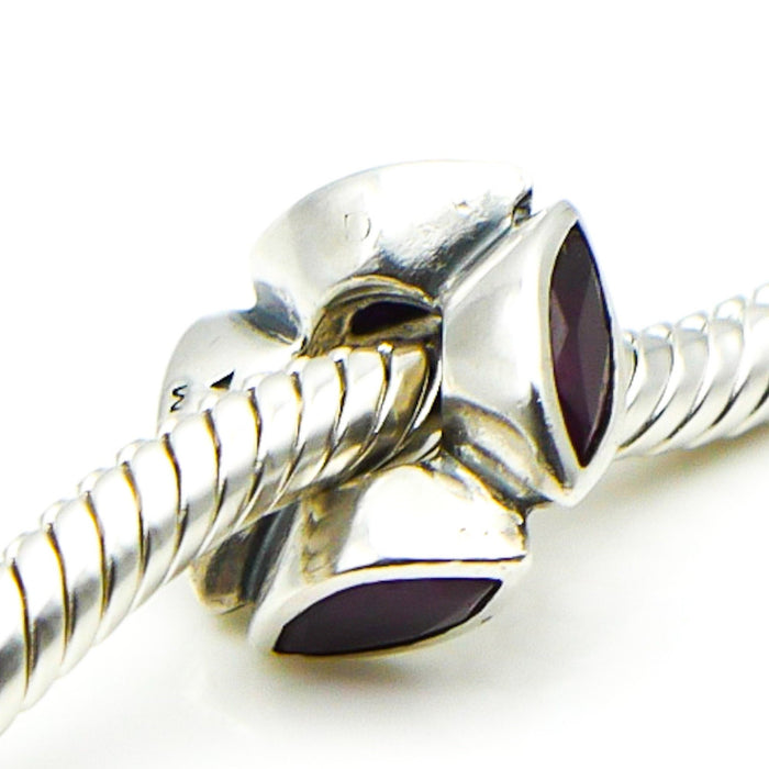 CHAMILIA Midtown Marquise Sterling Silver Charm With Fuchsia Cubic Zirconia