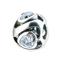 Chamilia Mother's Heart Sterling Silver Charm Clear CZ Love Bead