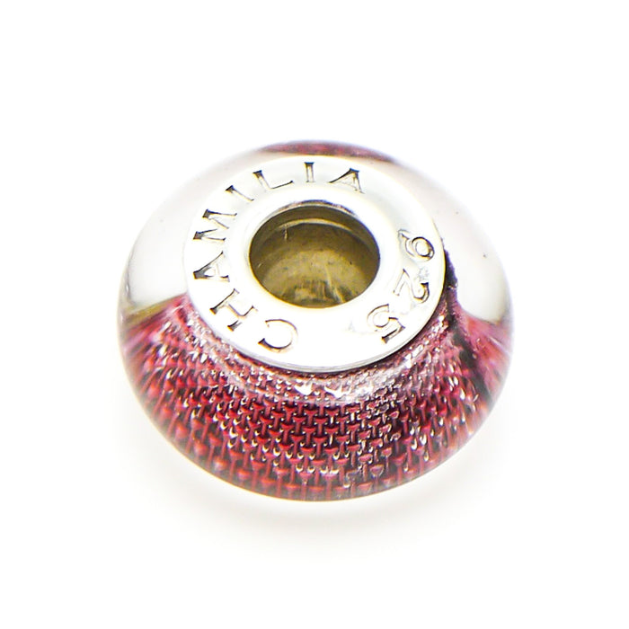 CHAMILIA Mystic Collection Fuchsia Murano Glass Charm With Sterling Silver Core