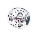 Chamilia Paw Print Sterling Silver Charm Bead Dog Cat Pet Lover Bracelet