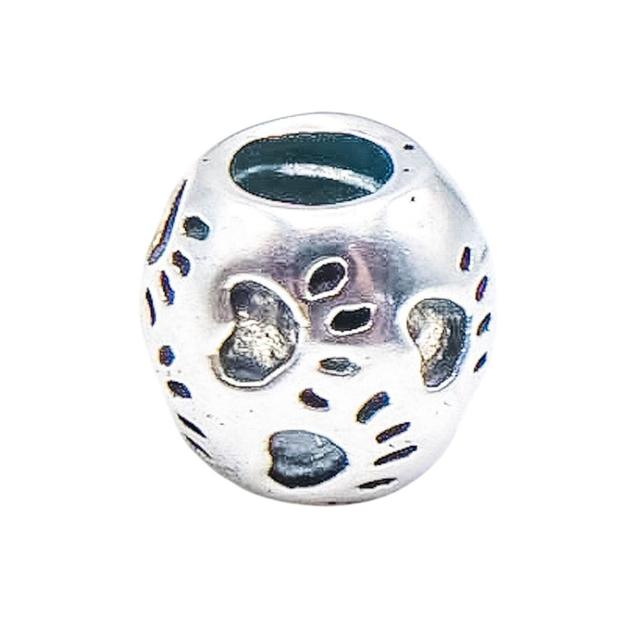 Chamilia Paw Print Sterling Silver Charm Bead Dog Cat Pet Lover Bracelet