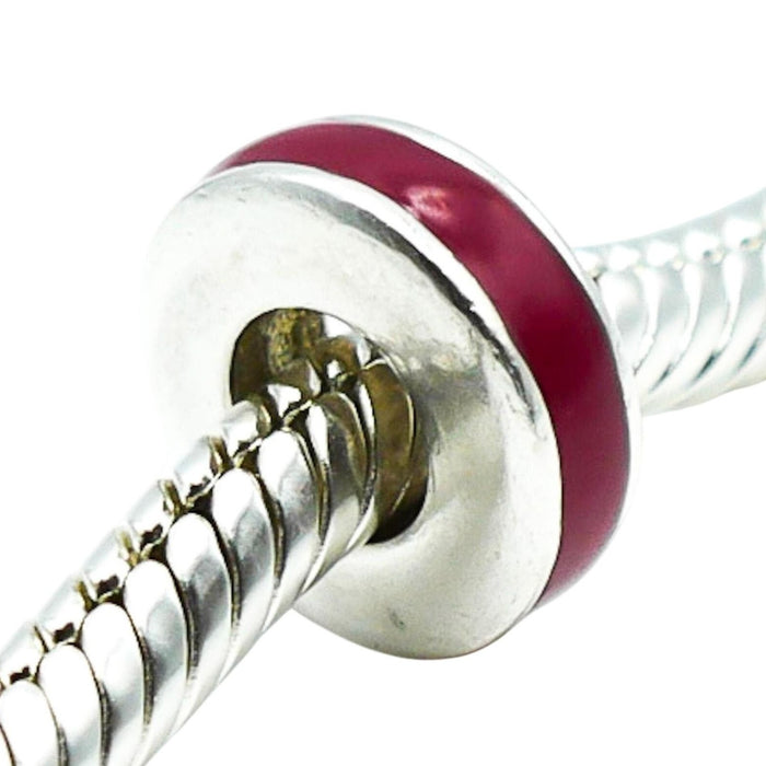Chamilia Red Enamel Sterling Silver Spacer Charm