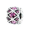 Chamilia Shimmering Stones Pink Swarovski Crystal Sterling Silver Charm Bead