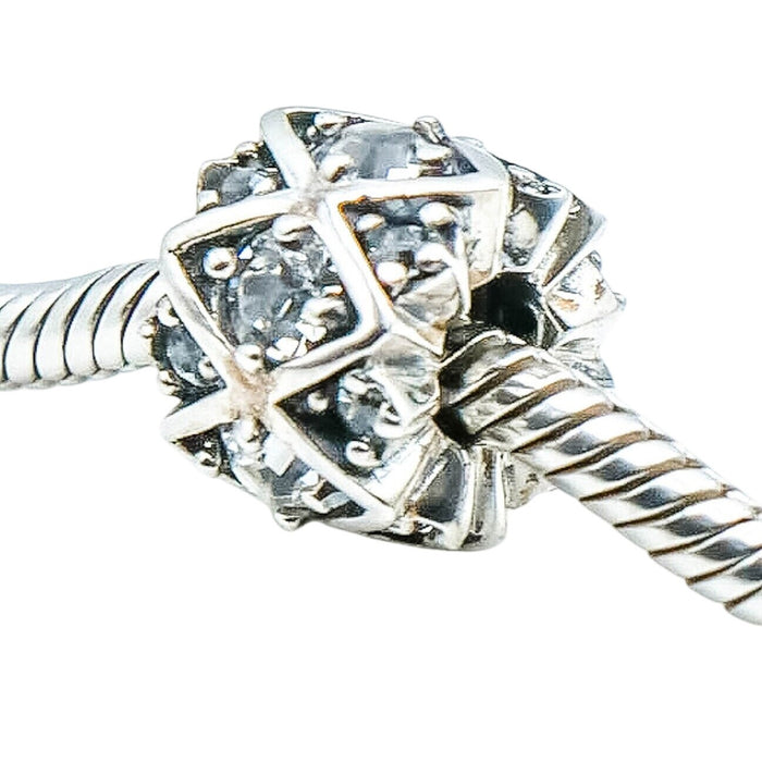 Chamilia Shimmering Stones Sterling Silver Charm Clear Swarovski Crystal Bead
