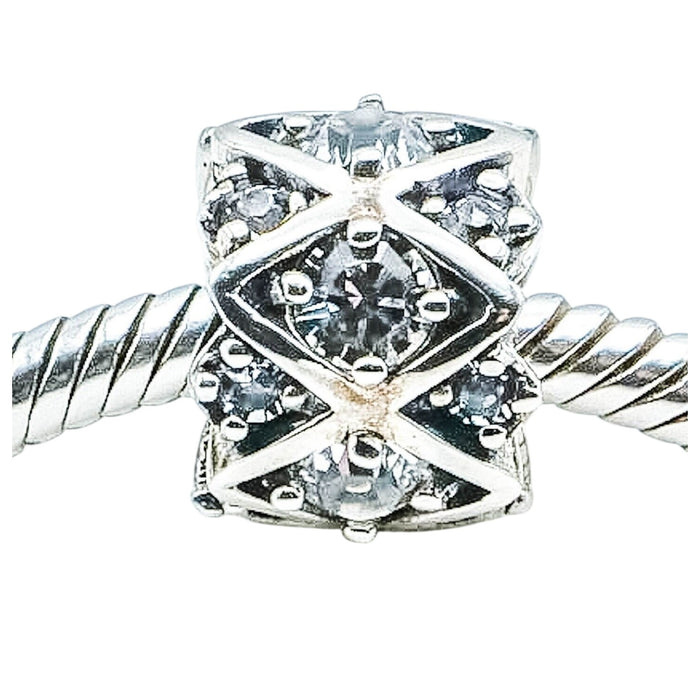 Chamilia Shimmering Stones Sterling Silver Charm Clear Swarovski Crystal Bead