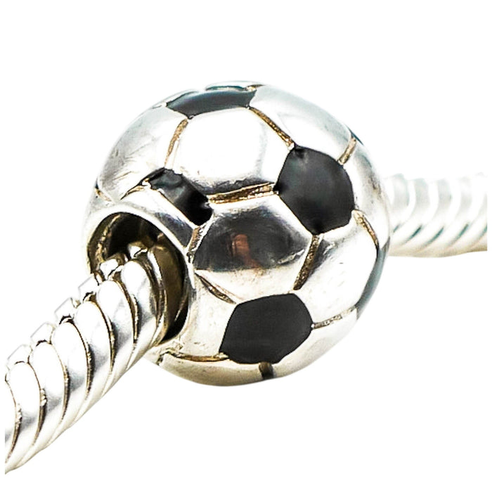 Chamilia Soccer Ball Sterling Silver Sports Athlete Football Charm Bead