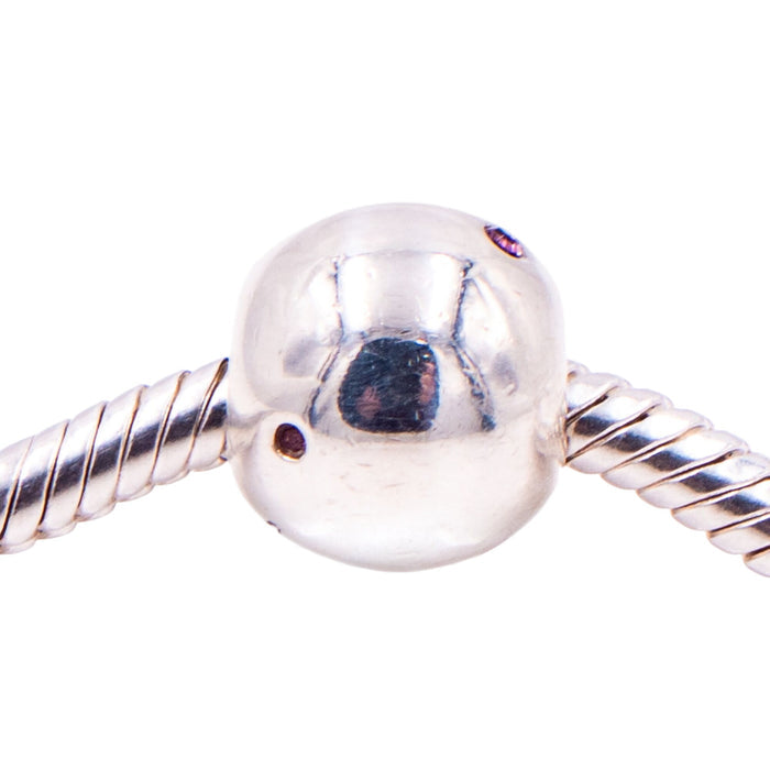 Chamilia Soho Collection Roundabout Sterling Silver Fuchsia CZ Crystal Charm Bead
