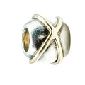 Chamilia Sterling Silver & 14K Gold X Bead Charm