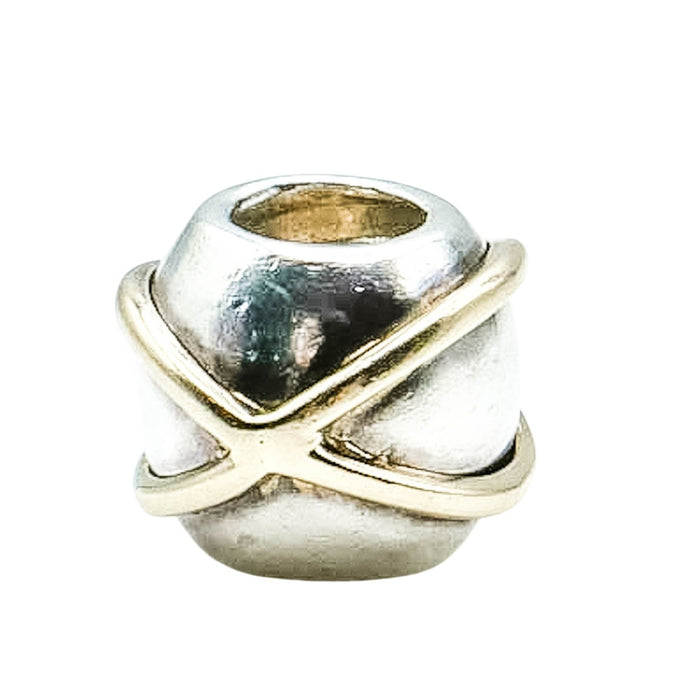Chamilia Sterling Silver & 14K Gold X Bead Charm
