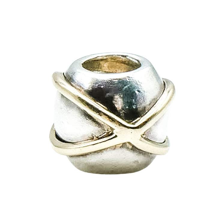 Chamilia Sterling Silver & 14K Gold X Bead Charm