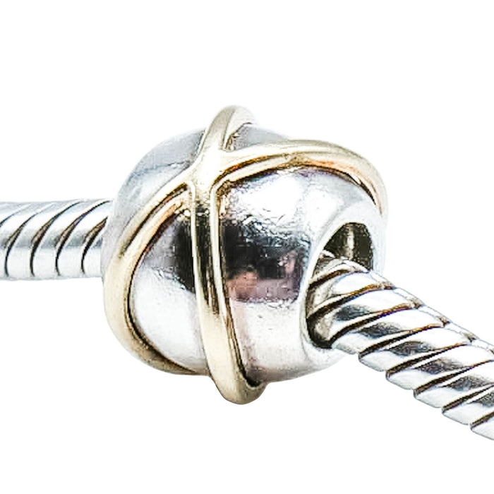 Chamilia Sterling Silver & 14K Gold X Bead Charm