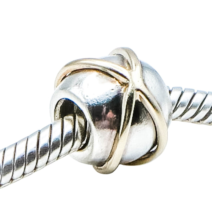 Chamilia Sterling Silver & 14K Gold X Bead Charm