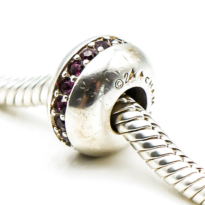 CHAMILIA Sterling Silver & Amethyst Wink Charm