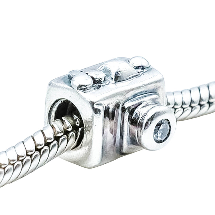 Chamilia Sterling Silver Camera Charm Clear CZ Photographer Gift