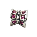 Chamilia Sterling Silver Pink Swarovski Crystal Butterfly Charm Bead