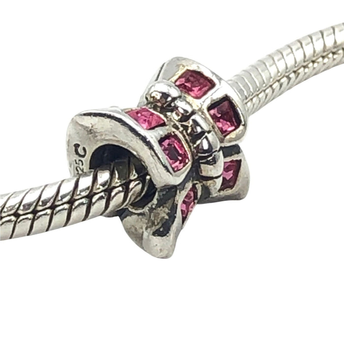 Chamilia Sterling Silver Pink Swarovski Crystal Butterfly Charm Bead