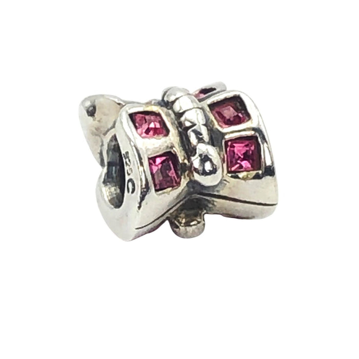 Chamilia Sterling Silver Pink Swarovski Crystal Butterfly Charm Bead