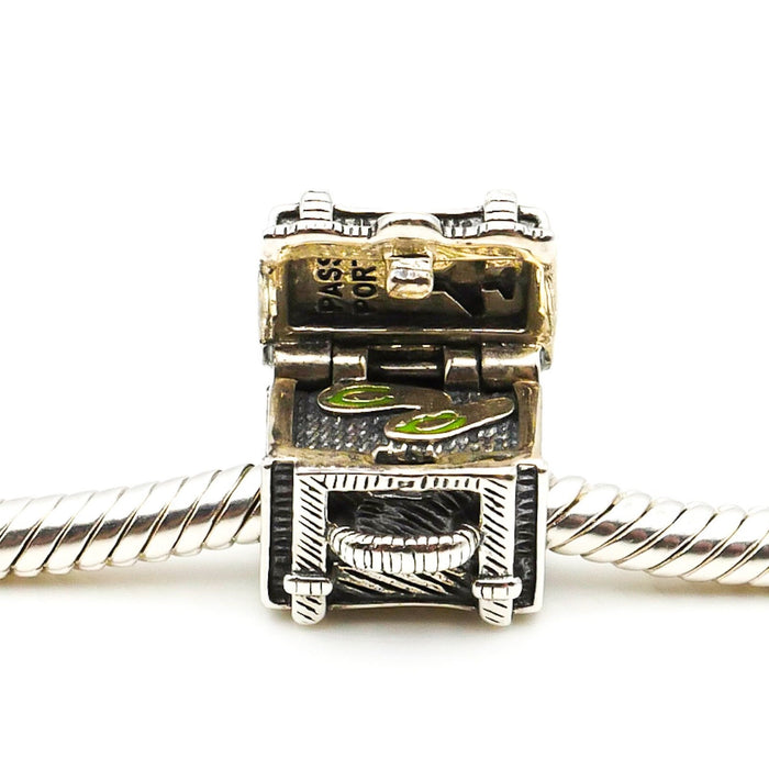 CHAMILIA Sterling Silver Steamer Trunk - Locket Charm Bead