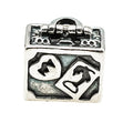 Chamilia Sterling Silver Travel Suitcase Luggage Vacation Adventure Charm Bead
