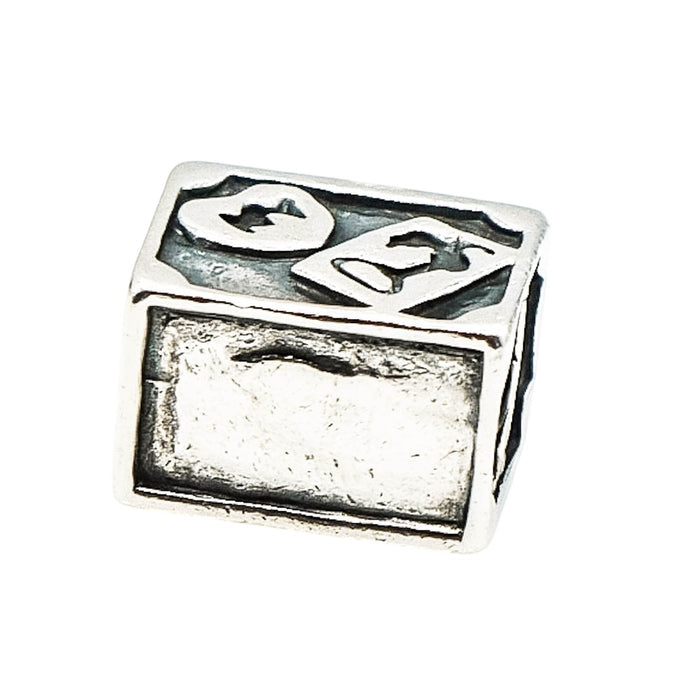 Chamilia Sterling Silver Travel Suitcase Luggage Vacation Adventure Charm Bead