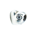 Chamilia Stone of Heart Clear Cubic Zirconia Sterling Silver Charm Bead