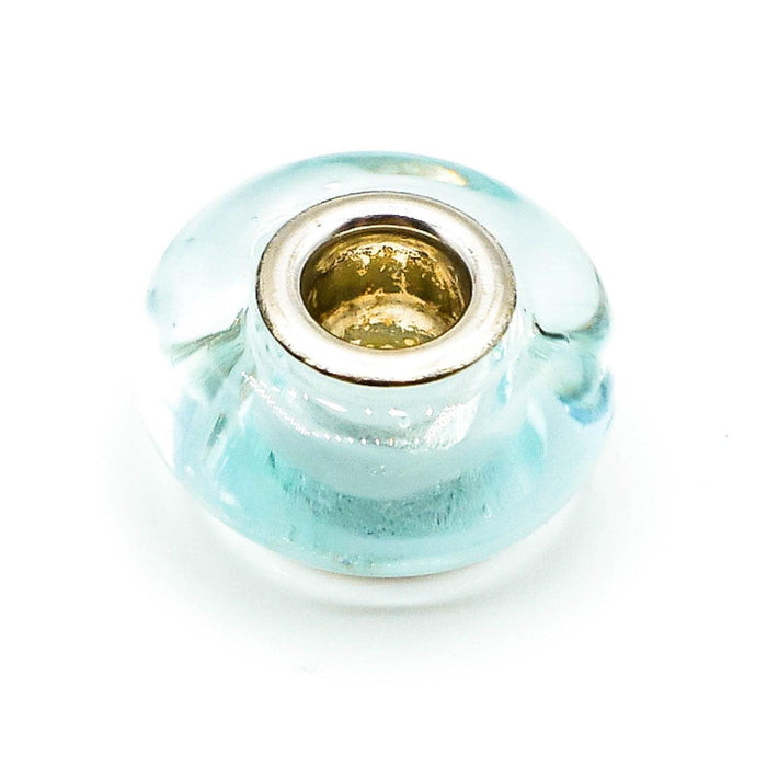 Chamilia Swirl Clear Blue Sterling Silver Murano Glass Charm