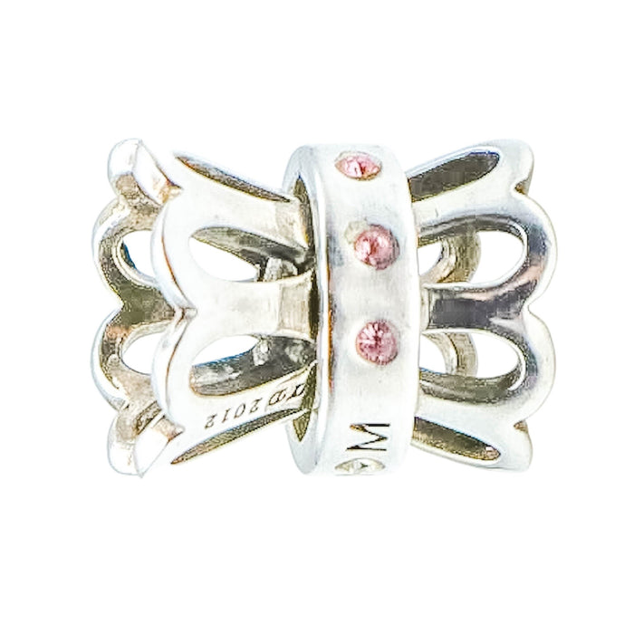 Chamilia Thank You Mom Limited Edition Sterling Silver Charm Pink & Clear Swarovski
