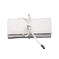 Chamilia White Leather Jewelry Travel Roll Organizer Case Wallet