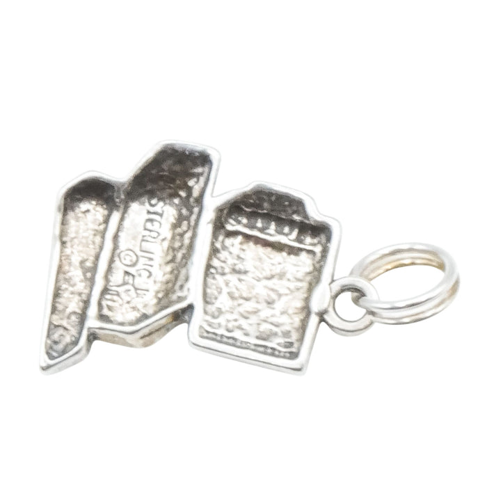 Charmworks Sterling Silver Computer Charm – Vintage Tech & Programmer Symbol