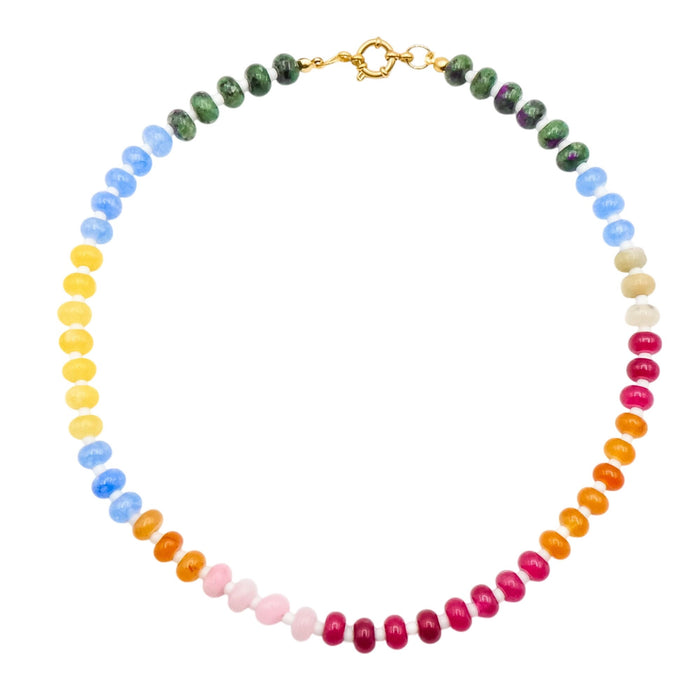 Christina Greene Multi Color Knotted Gemstone Necklace – 17 Inches