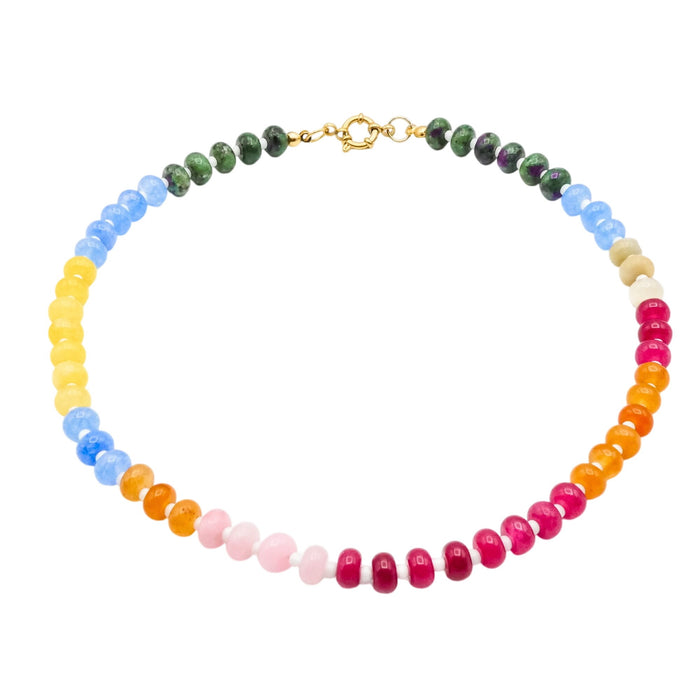 Christina Greene Multi Color Knotted Gemstone Necklace – 17 Inches