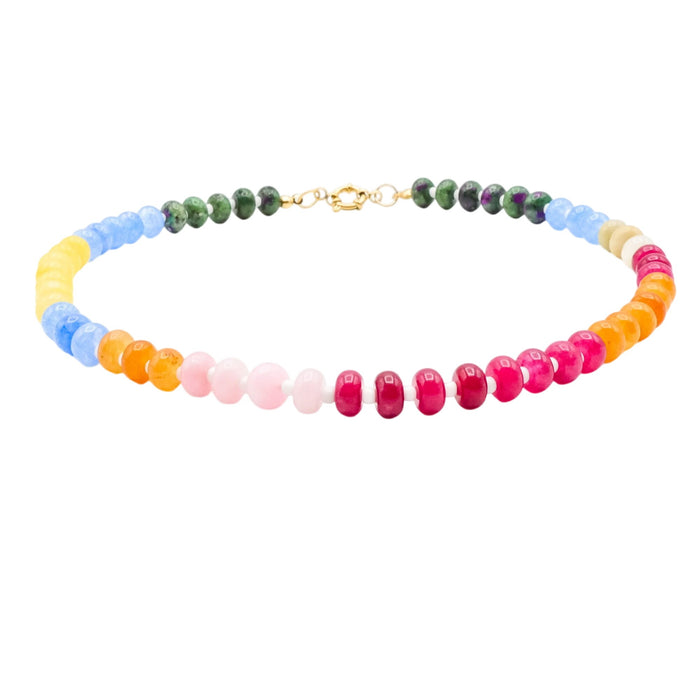 Christina Greene Multi Color Knotted Gemstone Necklace – 17 Inches