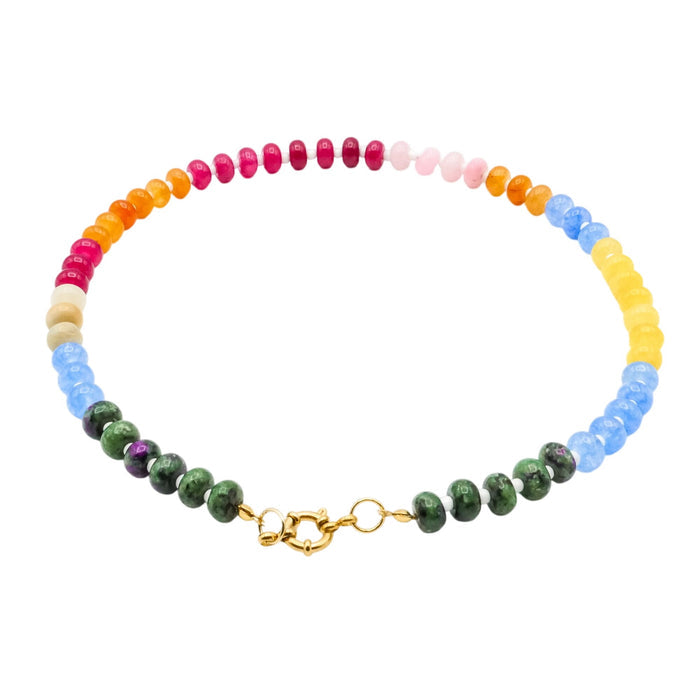 Christina Greene Multi Color Knotted Gemstone Necklace – 17 Inches