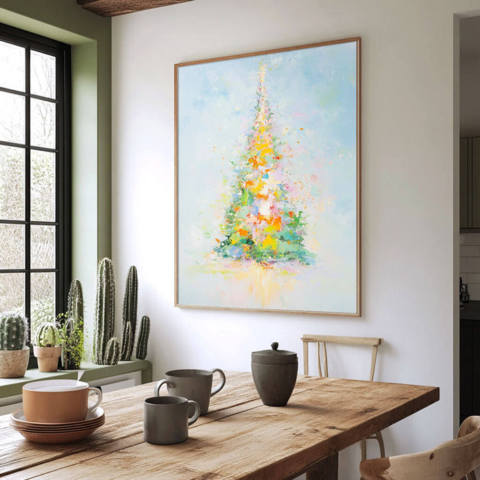 Colorful Abstract Art Painting - Christmas Glow - Hues Art Lab