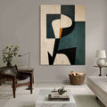 Minimalist Abstract Painting for Contemporary Living Spaces - Cipher Form - Hues Art Lab