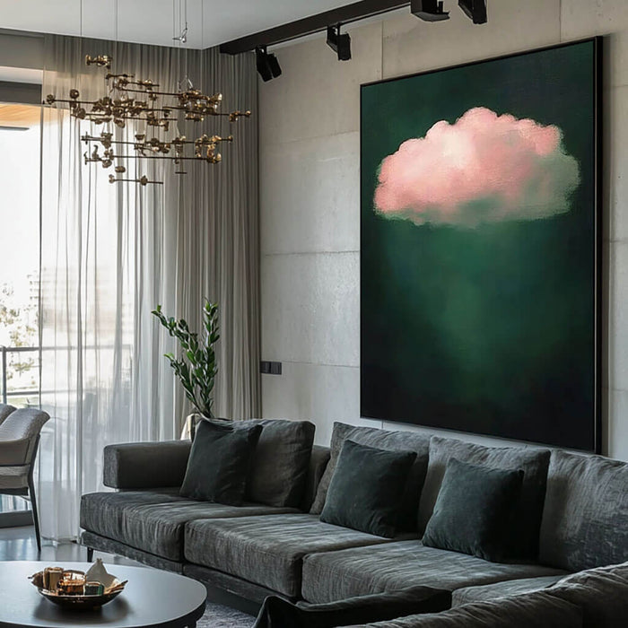 Pink Cloud Canvas Art - Serene Abstract Wall Art for Home Decor - Cloud Nine - Hues Art Lab