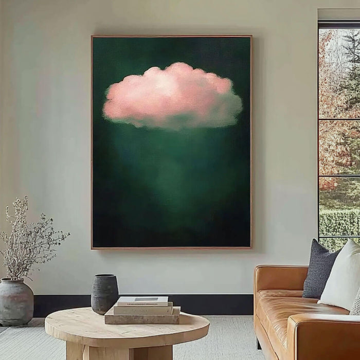 Pink Cloud Canvas Art - Serene Abstract Wall Art for Home Decor - Cloud Nine - Hues Art Lab