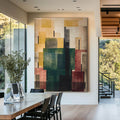 Modern Geometric Abstract Wall Art in City Block Palette - Color Council - Hues Art Lab