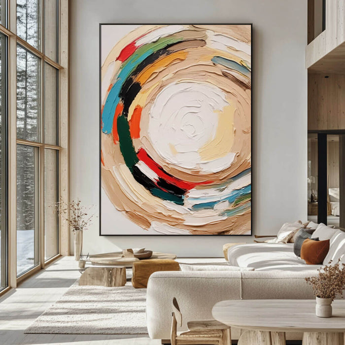 Textured Colorful Canvas Art Painting - Colorful Sauce on Donuts - Hues Art Lab