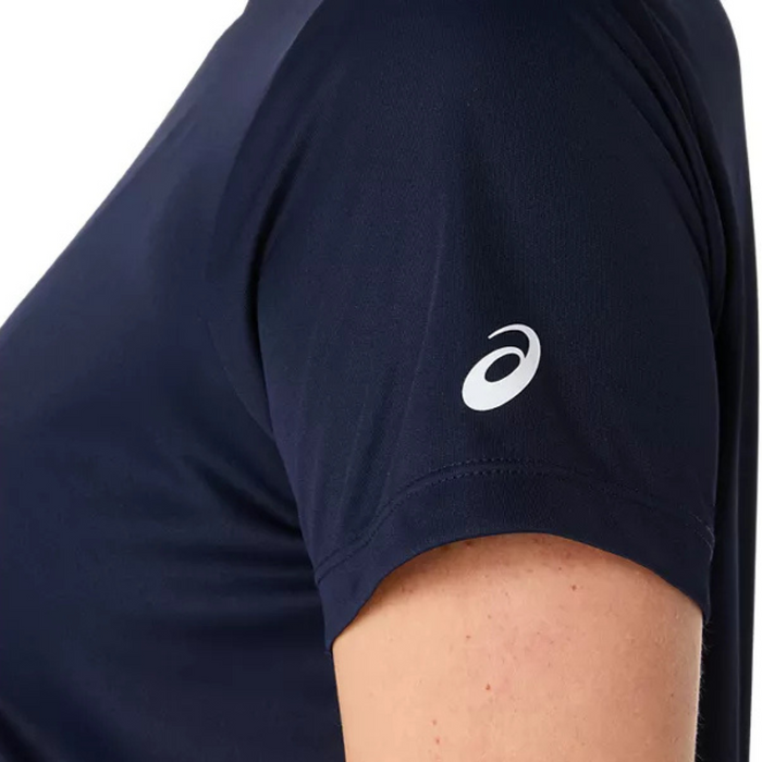 Asics Court Graphic Women Tennis Tee - Midnight/Huddle Yellow
